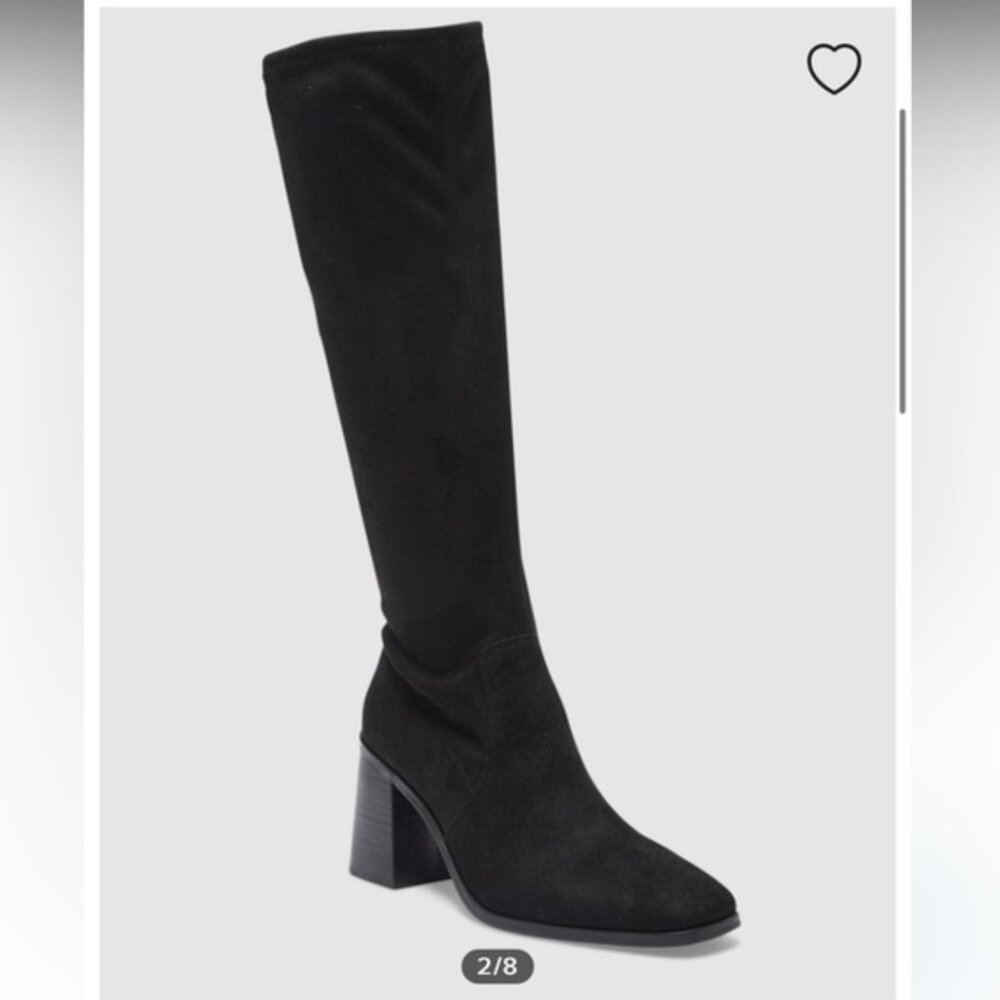 Like new, black suede knee high boots size 37 EU, 6.5 US , FOREVER NEW ,